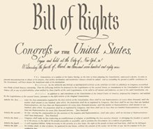 美國憲法的權利法案保障美國國民基本的自由。