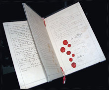 1864年第一次締結的日內瓦公約，內容是關於照護傷兵。